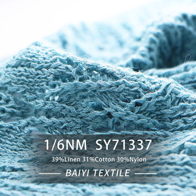 Breathable 1/6NM Linen Tape Yarn Multi Scene Lightweight Silky